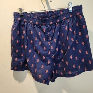 Joie Blue Paisley Print Shorts With Pockets Size L